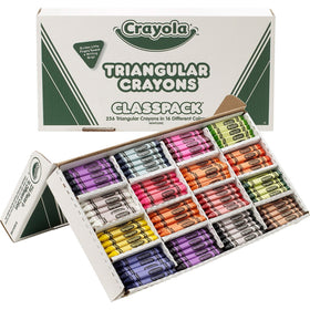 Crayola Triangular Anti-roll Crayons, Blue Green, 1 Box, CYO528039