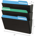 Deflecto Stackable DocuPocket Set, Black, DEF73604