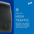 Kimberly-Clark Scott Essential Coreless Jumbo Roll Toilet Paper Dispenser, Black, 1 x Roll, KCC09602