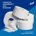 Kimberly-Clark Scott High-Capacity Jumbo Roll Toilet Paper, White, 1 Carton, KCC03148