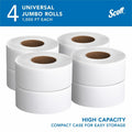 Kimberly-Clark Scott High-Capacity Jumbo Roll Toilet Paper, White, 1 Carton, KCC03148