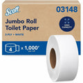 Kimberly-Clark Scott High-Capacity Jumbo Roll Toilet Paper, White, 1 Carton, KCC03148
