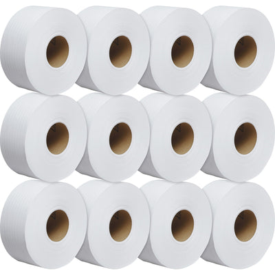 Kimberly-Clark Scott JRT Jr Jumbo Roll Bath Tissue, White, 1 Carton, KCC07223