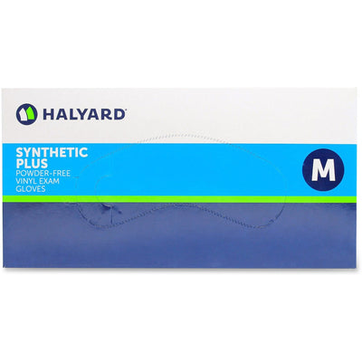 Halyard Health Synthetic Plus PF Vinyl Exam Gloves, Clear, 100 / Box, HLY55032
