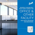 Kimberly-Clark Scott Professional 100% Recycled Fiber Standard Roll Toilet Paper with Elevated Design, White, 80 / Carton, KCC13217