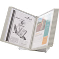 Durable Office Desk Reference System with Display Sleeves, Gray, DBL535810