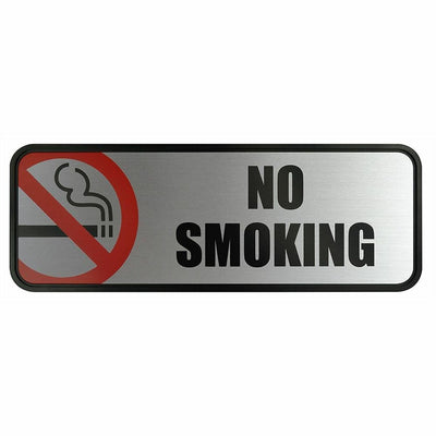 Cosco No Smoking Image/Message Sign, Black, COS098207