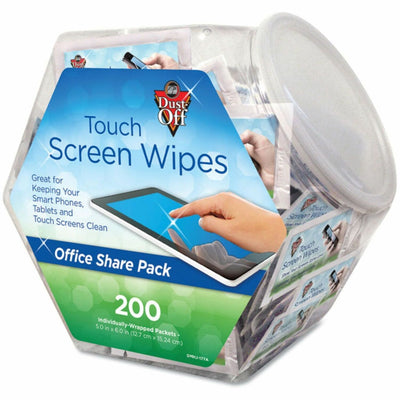 Falcon Safety Alcohol-free Antistatic Monitor Wipes, White, FALDMHJ