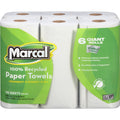 Marcal 100% Recycled Giant Roll Paper Towels, White, 6 / Pack, MRC6181