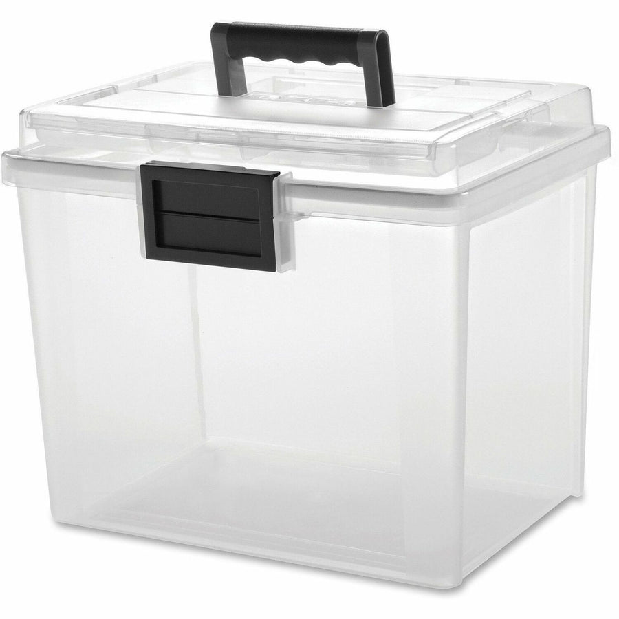 IRIS Weather Tight Portable File Box, Gray, 4EA/CT — view 1