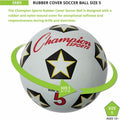 Champion Sports Rubber Soccer Ball Size 5, Red, CSISRB5