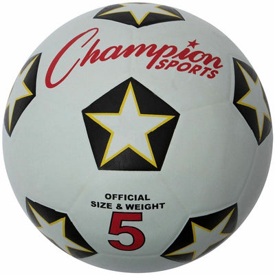 Champion Sports Rubber Soccer Ball Size 5, Red, CSISRB5