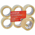 Universal Heavy-Duty Box Sealing Tape, 3" Core, 1.88" x 54.6 yds, Clear, 6/Pack, UNV93000