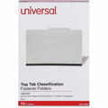 Universal 2/5 Tab Cut Legal Classification Folder, Gray, 8 1/2" Width x 14" Length, 10 Box, UNV10262