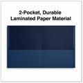 Universal Pocket Folder, Blue, 11" Width x 8 1/2" Length, 25 Box, UNV56638