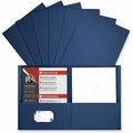 Universal Pocket Folder, Blue, 11" Width x 8 1/2" Length, 25 Box, UNV56638