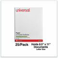 Universal Pocket Folder, Blue, 11" Width x 8 1/2" Length, 25 Box, UNV56638