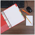Universal Deluxe Write-On/Erasable Tab Index, 8-Tab, 11 x 8.5, White, Assorted Tabs, 1 Set, 8.50" Width x 11" Length, UNV20819