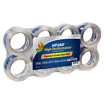 Shurtech Duck HP260 High Performance Packaging Tape, Crystal Clear, 1 Pack, DUC1067839