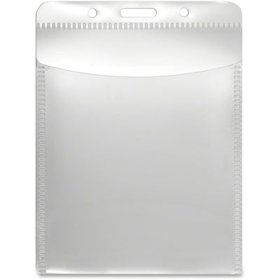 Advantus PVC-Free Vertical Badge Holder, Clear, 50 / Pack, AVT75604