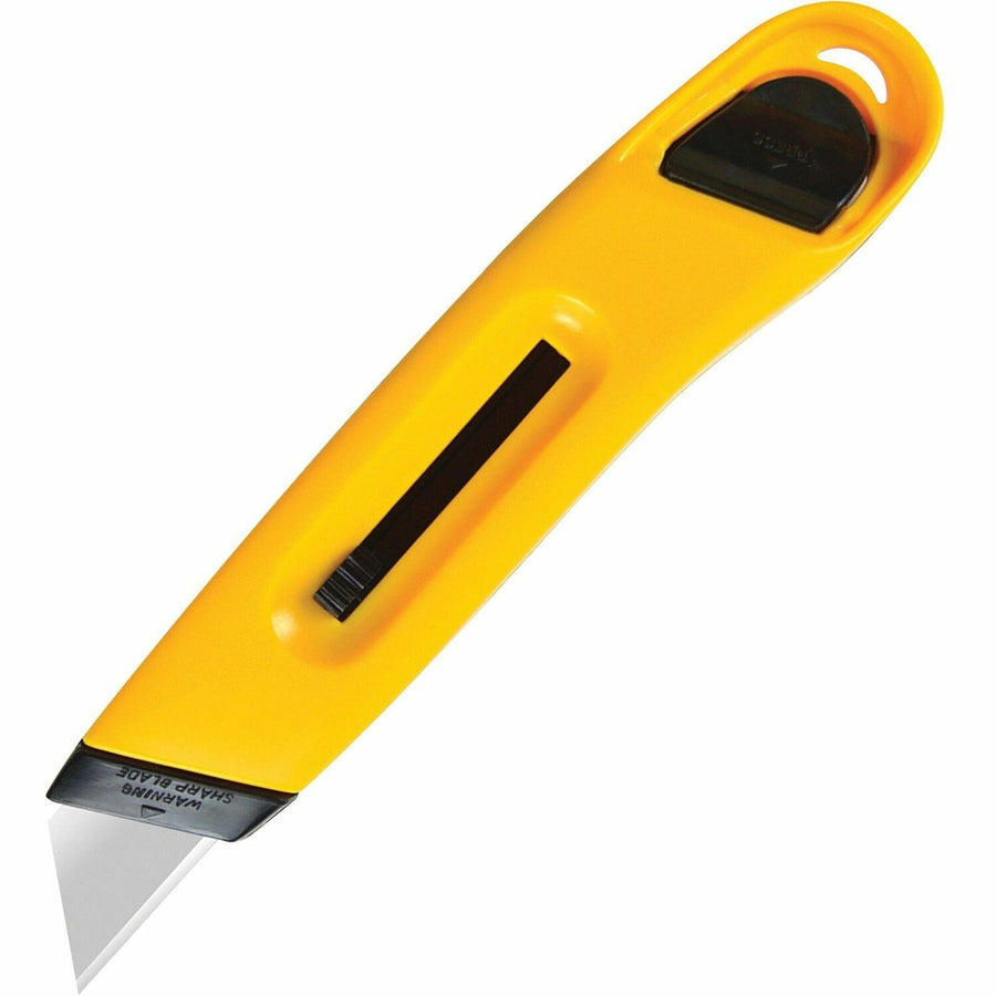 COSCO General-purpose Retractable Utility Knife, Silver, Plastic, Snap Closure, COS091467