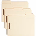 Smead 1/3 Tab Cut Letter Recycled Fastener Folder, Manila, 8 1/2" Width x 11" Length, 50 / Box, SMD14600