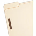 Smead 1/3 Tab Cut Letter Recycled Fastener Folder, Manila, 8 1/2" Width x 11" Length, 50 / Box, SMD14600