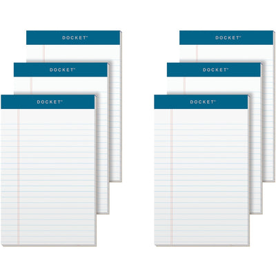 TOPS Docket Narrow Rule Writing Tablet, 5" x 8", 1 Pack, TOP63366