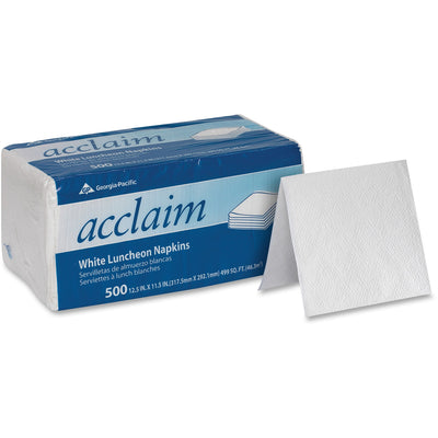 Georgia Pacific Dixie 1/4-Fold Luncheon Napkin by GP Pro, White, 6000 / Carton, GPC37707