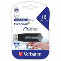 Verbatim America Microban 16GB Store 'n' Go V3 USB 3.2 Gen 1 Flash Drive - Gray, VER49172