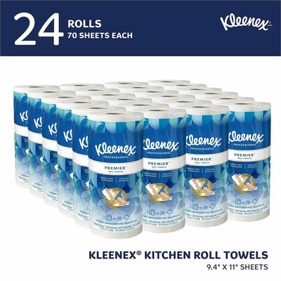 Kimberly-Clark Kleenex Premier Kitchen Paper Towels, White, 1 Roll, KCC13964