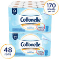 Kimberly-Clark Cottonelle Clean Care Bathroom Tissue, White, 4 / Carton, KCC12456