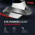 Kimberly-Clark Wypall PowerClean X70 Medium Duty Cloths - Pop-Up Box, White, 100 / Box, KCC41455