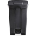 Safco Plastic Step-on Waste Receptacle, Black, 23 gal, SAF9923BL