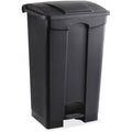 Safco Plastic Step-on Waste Receptacle, Black, 23 gal, SAF9923BL