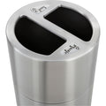 Safco Dual Recycling Receptacle, Stainless Steel, 30 gal, SAF9931SS