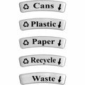 Safco Dual Recycling Receptacle, Stainless Steel, 30 gal, SAF9931SS