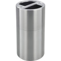 Safco Dual Recycling Receptacle, Stainless Steel, 30 gal, SAF9931SS