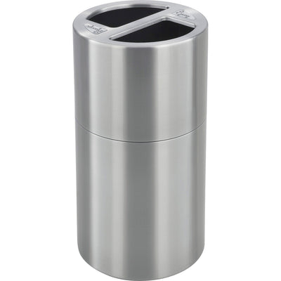 Safco Dual Recycling Receptacle, Stainless Steel, 30 gal, SAF9931SS