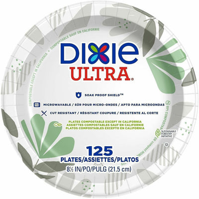 Georgia Pacific . Dixie Ultra Pathways 8-1/2" Heavyweight Paper Plates by GP Pro, Multicolor, 125 / Pack, DXESXP9PATH