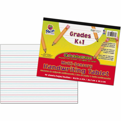 Dixon Ticonderoga Pacon Grades K-1 Multi-sensory Handwriting Tablet, 8" x 10 1/2", 1 Pad, PAC2470