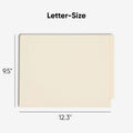 Smead Straight Tab Cut Letter Recycled Fastener Folder, Manila, 8 1/2" Width x 11" Length, 50 / Box, SMD34220