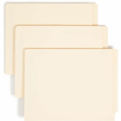 Smead Straight Tab Cut Letter Recycled Fastener Folder, Manila, 8 1/2" Width x 11" Length, 50 / Box, SMD34220