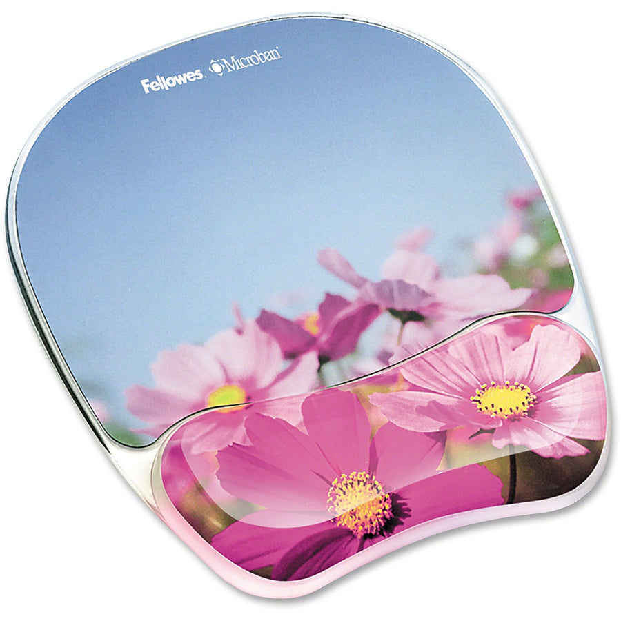 Fellowes Microban Photo Gel Mouse Pad Wrist Rest, 7.88" x 9.25", Microban Protection, FEL9179001