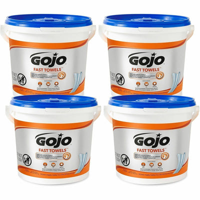Gojo Fast Towels Bucket, Clear, 4 / Carton, GOJ629804