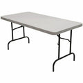 Iceberg Commercial Folding Table, Gray, ICE65513