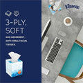 Kimberly-Clark Kleenex Professional Anti-Viral Facial Tissue, White, 3 / Pack, KCC21286