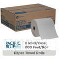 Georgia Pacific . Pacific Blue Basic Recycled Paper Towel Roll, White, 6 / Carton, GPC26601