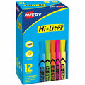 Avery Hi-Liter Desk-Style Highlighters, 12 / Box, AVE98-034