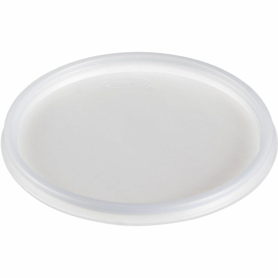 Dart 20 oz HIPS Plastic Non-vented Lid - Translucent, Polystyrene, 10 / Carton, DCC20JLNV